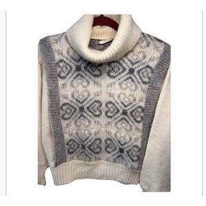 Vintage Alafoss Icelandic Wool Sweater Front Pocket S